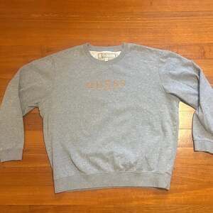 GUESS Originals Grey Los Angeles Embroidered Spellout Logo Crewneck Sweatshirt X
